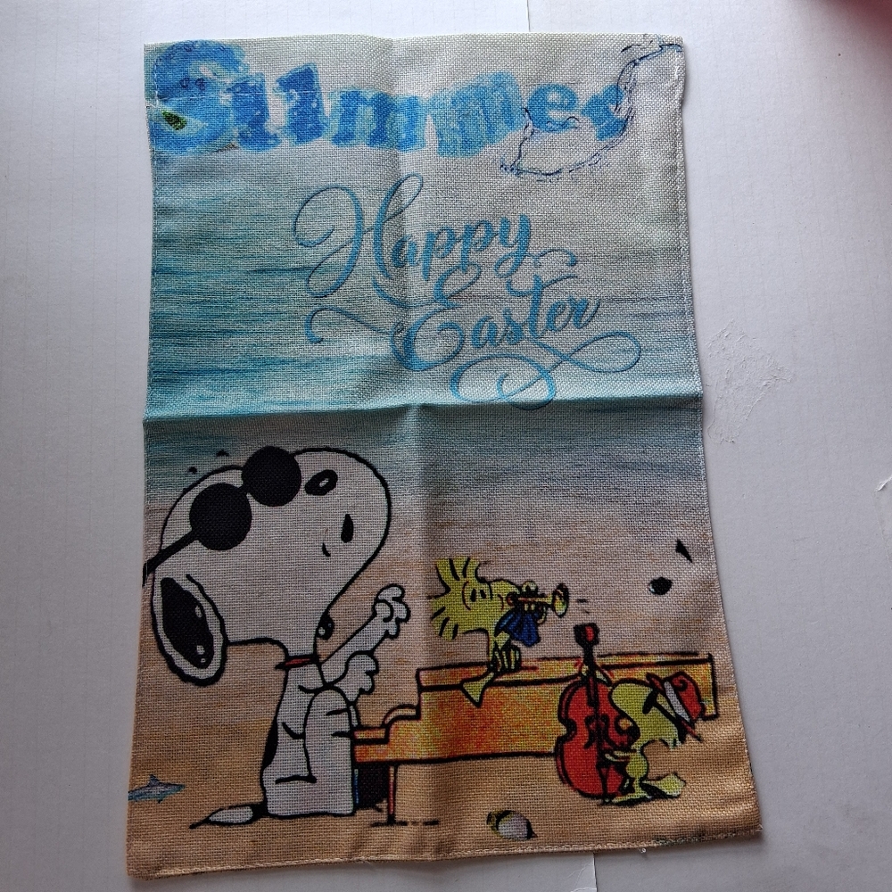Snoppy Garden Flag Happy Easter Summer
